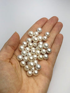 9mm White South Sea Loose Pearls, Round, 9mm - 9.9mm, AAA Quality