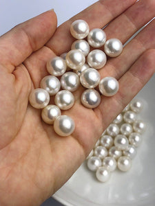 12mm White South Sea Loose Pearls, Round, Near Round, 12mm - 12.9mm, AAA Quality