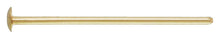 24ga Headpin .020x.50"(0.50x12.7mm) 060" Head, 14k gold filled Sterling Silver,. #4005372