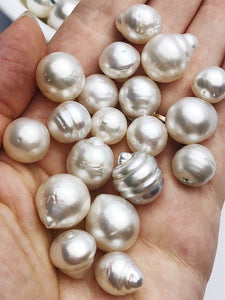 10-19mm White South Sea Loose Pearls, Drops, 10mm - 19mm, AA Quality #946