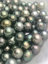 Multicolored Tahitian Natural color, Loose Pearls, Near Round, 9mm-9.9mm, AAA2 Quality,Tahitian Pearls (816)