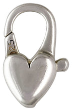 Heart Cast Clasp (7.5x14.5mm), Sterling Silver. Made in USA. #5002065L