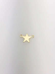 Spectacular 14K Gold Fill Star Charm w/ two Rings, 11.4x7.4mm sku #111