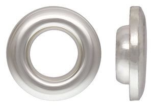 2.0mm OD Bead Grommet 1.5mm Hole, Sterling Silver. Made in USA. #5003742