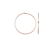 70x45.0mm Wire Beading Hoop, 14k  Rose Gold filled. Made in USA #4811810