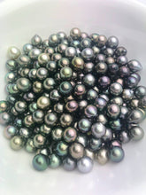 Multicolored Tahitian Natural color, Loose Pearls, Near Round, 9mm-9.9mm, AAA2 Quality,Tahitian Pearls (816)