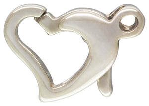 Heart Cast Clasp (9.5x8.0mm), Sterling Silver. Made in USA. #5002070