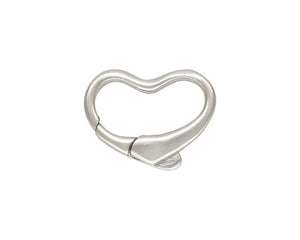 Heart Cast Clasp w/ No Ring (11.0x15.0mm), Sterling Silver. Made in USA. #5002068