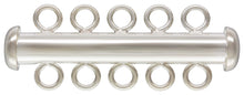 4.3x32.0mm Tube Clasp 5 Row, Sterling Silver. Made in USA. #50035805R