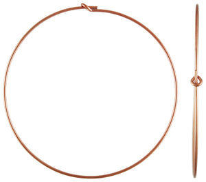 70x45.0mm Wire Beading Hoop, 14k  Rose Gold filled. Made in USA #4811810