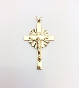 14k Gold Fill Decorated Cross Charm  21.3x30mm (1055/1056/772)