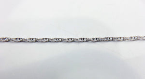 20" Sterling Silver Rhodium Finish Rop Chain 1.3mm  (S010R) 20"