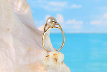 14K Gold Pearl Ring Setting  (TR-047)