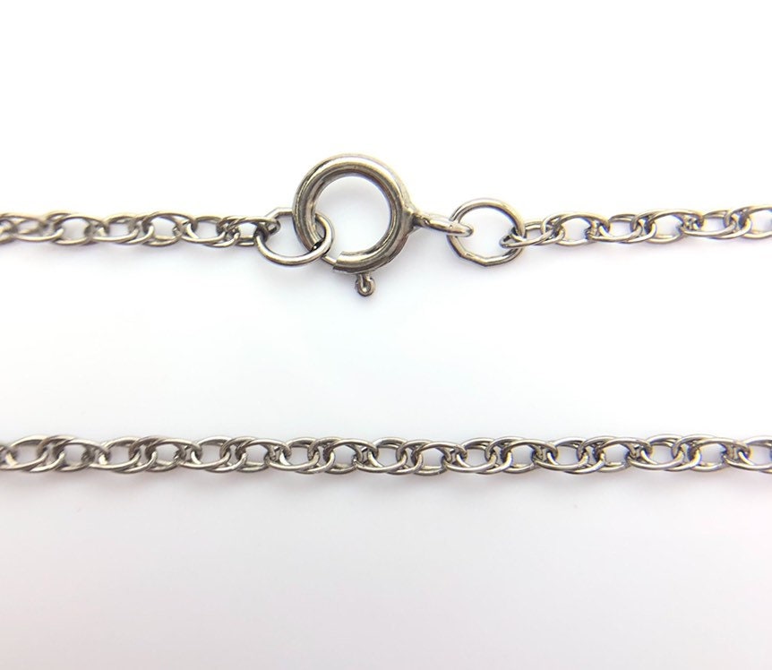 22” Sterling Silver Oxidized Finish 1.3mm Rope Chain (S010ROX/22)