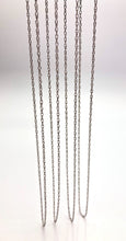 22” Sterling Silver Rhodium Finish Rope Chain 1.3mm (S010R/22)