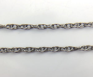 18” Sterling Oxidized Finish 1.3mm Rope Chain (S010ROX/18)