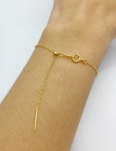 Gold Filled 8” Add a Bead Adjustable Cable Chain Bracelet 1.1mm