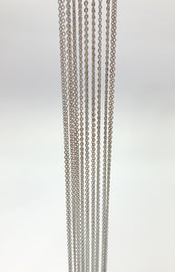 18” Sterling Silver Oxidized Flat Cable Chain Necklace 1.0mm