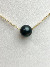 Black Tahitian Floating Pearl Necklace