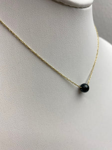 Black Tahitian Floating Pearl Necklace