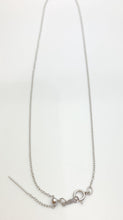 Sterling Silver Rhodium Finish 18.5” Add a Bead Adjustable Cable Chain Necklace 1.1mm