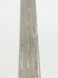 18” Sterling Silver Oxidized Flat Cable Chain Necklace 1.0mm