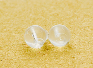 Round Silicon Backing, 50 pcs, backing for earrings, Style 3
