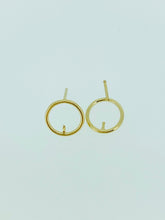 14KGF Round Wire Post Earring With Peg, 14k gold filled, Gold Fill, #400C10PP