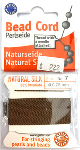 Brown Bead Cord - Perlseide