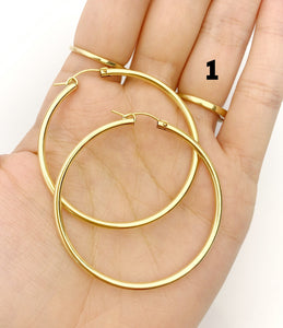 14k Gold Filled Euro Wire Hoop Earrings