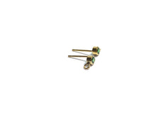 14K Gold Filled, 3mm Green Ear Post W/ Ring, 14KGF