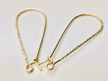 Textured 14KGF ear wire , 14K gold filled , Sku #756-43