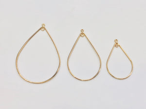 Stunning 14KGF “ tear drop “ ear wire , 14K gold filled , Sku # 752 - 3