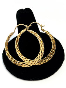 Gorgeous Braided Hoop,14k gold filled (14KGF), Sterling Silver,  Earrings sku DE-654 Small