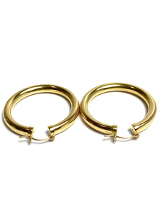 Captivating 14KGF 5mm Thick Hoop Earring, 14K Gold Filled, 14K Gold Fill