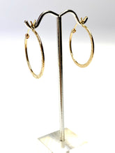 Gorgeous Textured 14K Clasp Hoop Earring sku 065-CRF