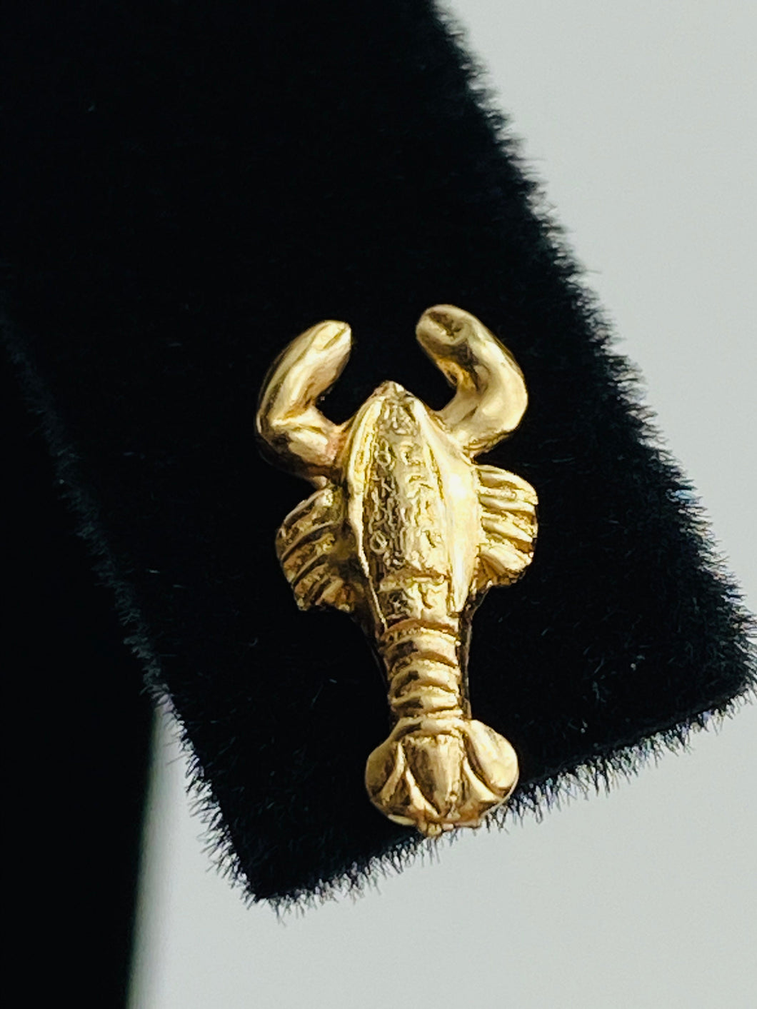 Shimmering (14KGF) 0.96mm X 11mm textured lobster stud earring sku#1233-4