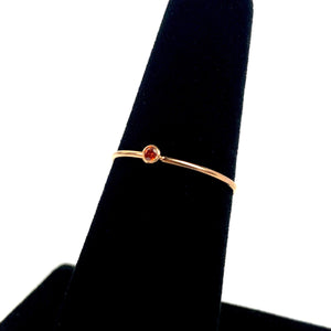 Gorgeous 2mm Ruby Gemstone 14KRGF Stacking Ring, 14K Rose Gold Fill, 14K Rose Gold Filled