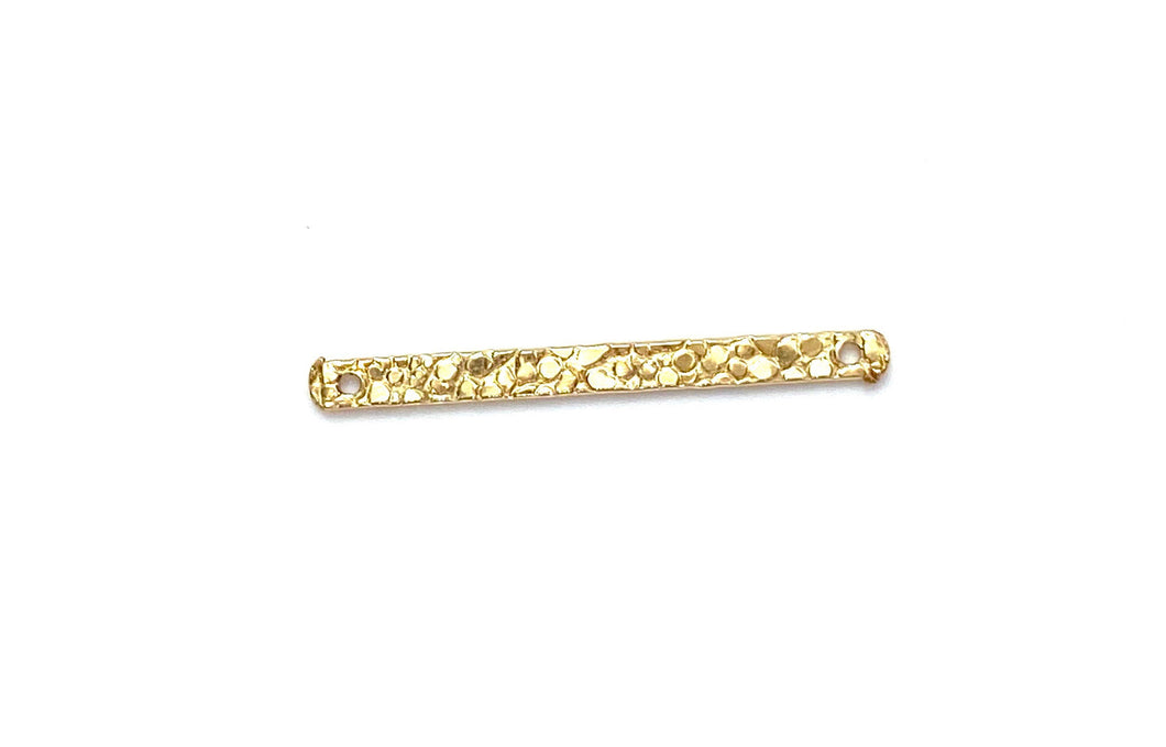 14KGF 2 hole textured bar , 14K gold filled , Sku # 1” W/ 2 hole txt stick