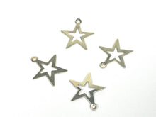 Stunning silver cut out star charm , Sku #500C23