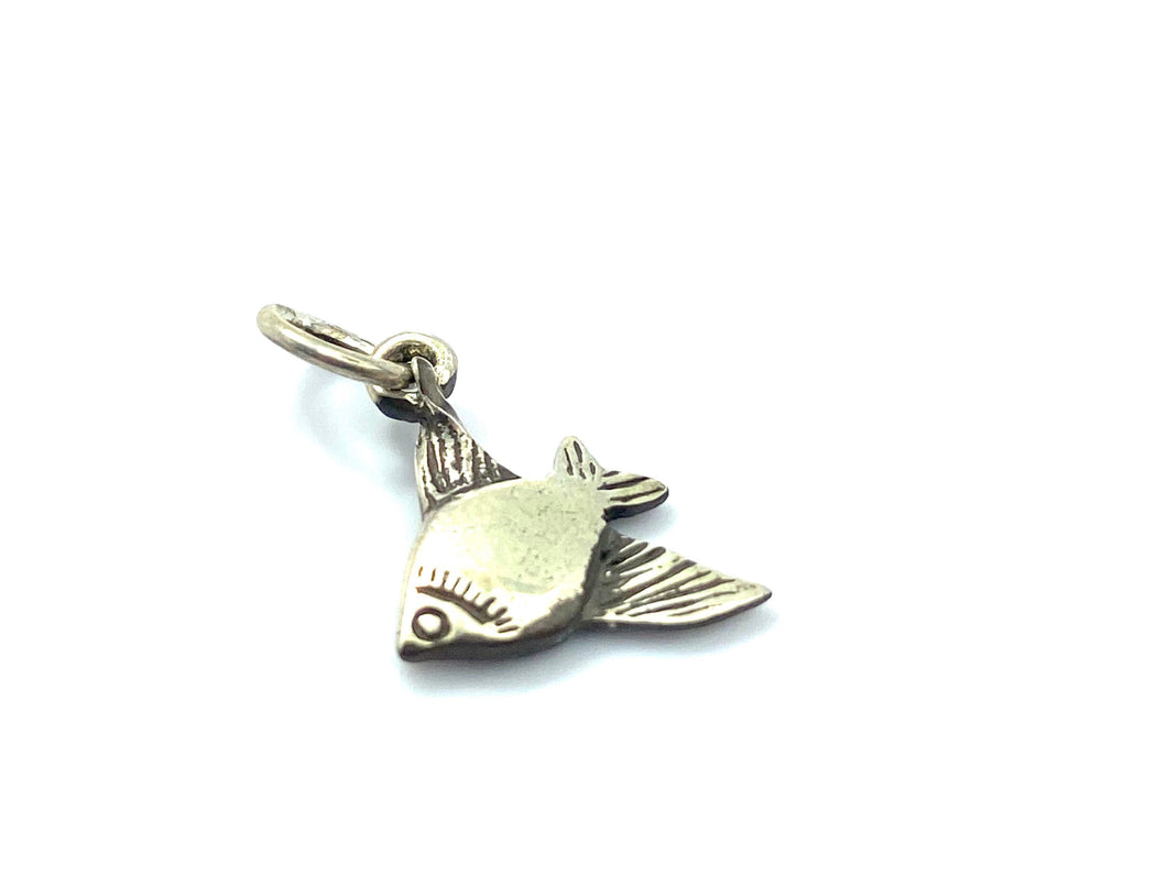 Sterling Silver Fish Charm , Sku#925AG