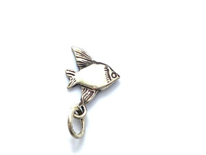 Sterling Silver Fish Charm , Sku#925AG