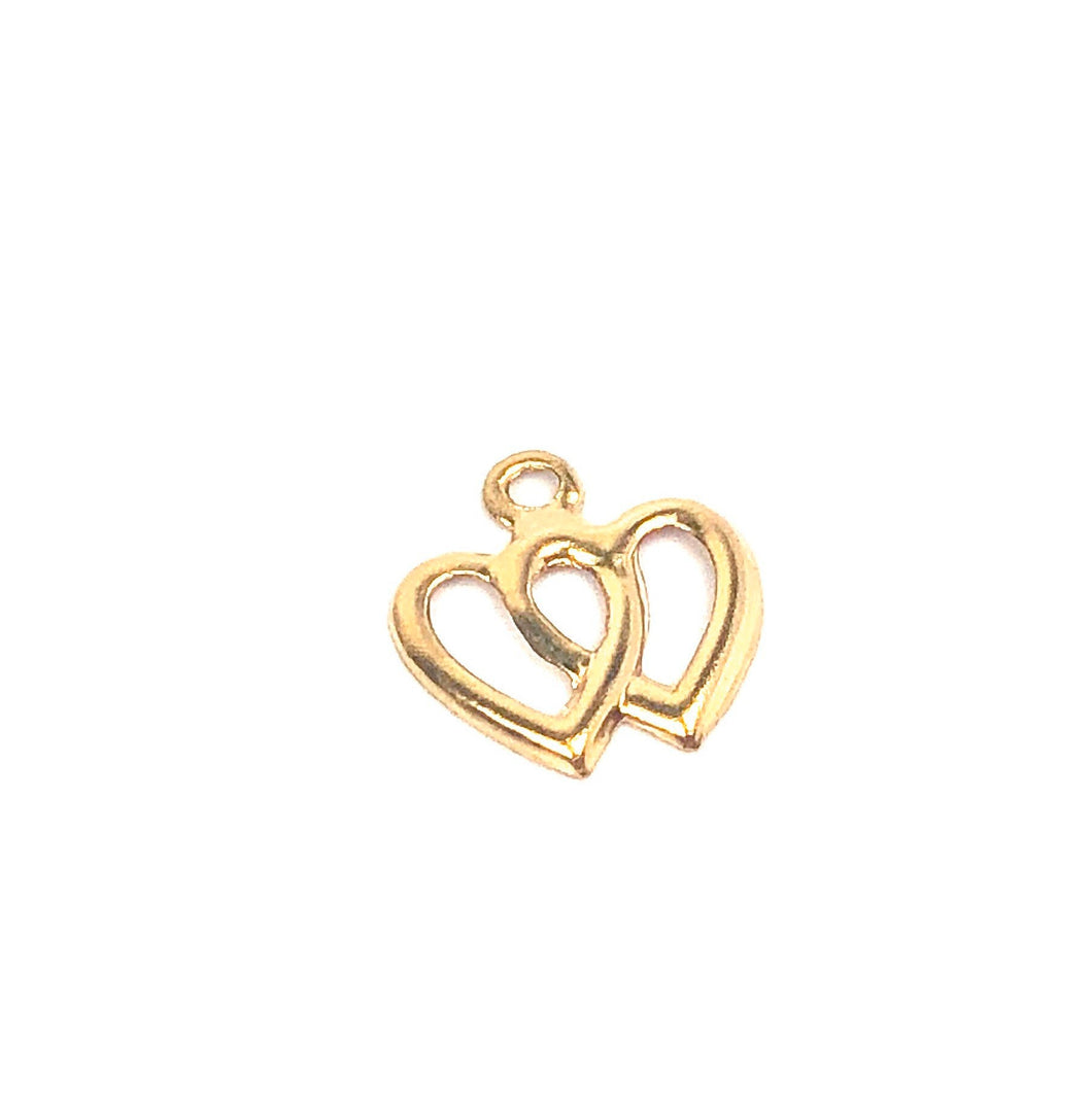 14KGF cut out double heart , 14K gold filled , Sku # 400C21