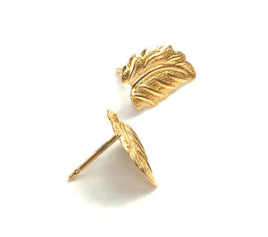 14KGF leaf stud , 14K gold filled , SKU #835-4