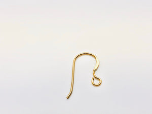 14KGF ear wire flat with no loop , 14K gold filled , sku# 439C(025)