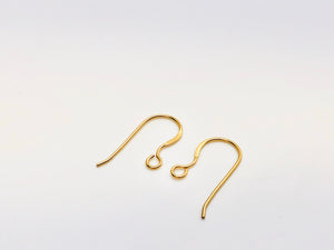 14KGF ear wire flat with no loop , 14K gold filled , sku# 439C(025)