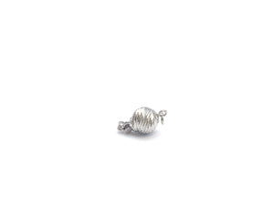 Multi-cut Brad Clasp w/ Extra Ring (rhodium) , Sku#5103564D25R2