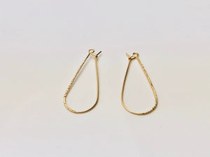 Textured 14KGF ear wire , 14K gold filled , Sku #756-43