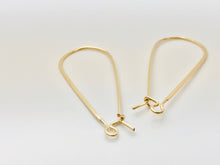 Beautiful flat 14KGF ear wire , 14K gold filled , sku# 757 - 43