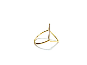Beautiful 14KGF diamond ring wire , 14K gold filled , Sku # 040 ring #7 W/643-2